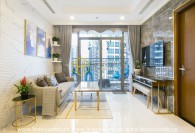 The fresh pastel tone and lovely style create this apartment in Vinhomes Central Park
