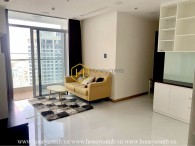 Simplified furnished apartment with cozy living space and spectacular view in Vinhomes Central Park