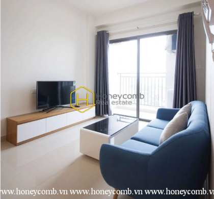 Căn hộ The Sun Avenue rộng rãi với đầy đủ nội thất và kết hợp với tông màu xanh biển