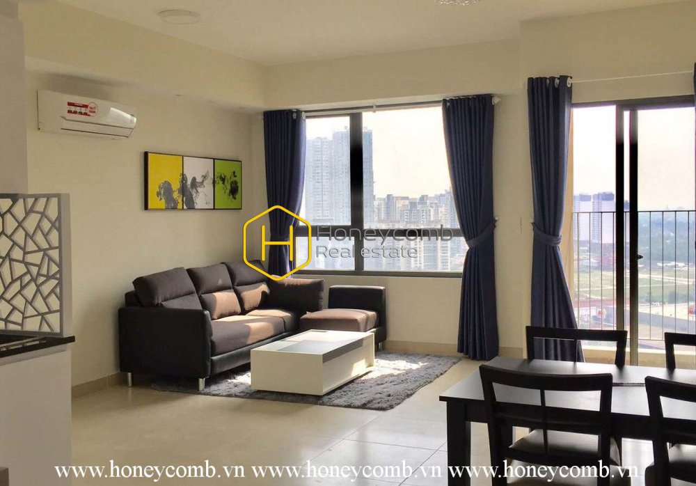 Căn hộ 2 phòng ngủ lầu cao cho thuê, nội thất hoàn toàn mới và đẹp