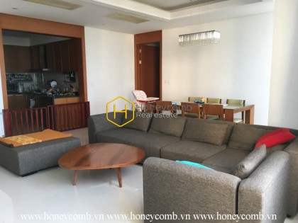 Perfect interior with a 3-bedroom apartment in Xi Riverview Palace