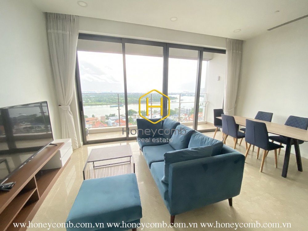 Căn hộ hoàn toàn mới với sắc trắng trẻ trung hiện đang cho thuê tại Nassim Thao Dien