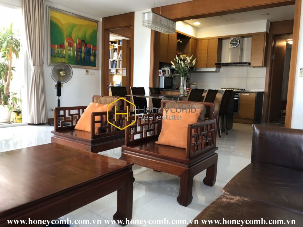 A sophisticated apartment inspired by Indochine style with fully wooden interiors in Xi Riverview