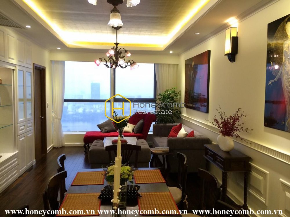 Căn hộ thiết kế hiện đại với 2 phòng ngủ tại Thảo Điền Pearl đang cho thuê.