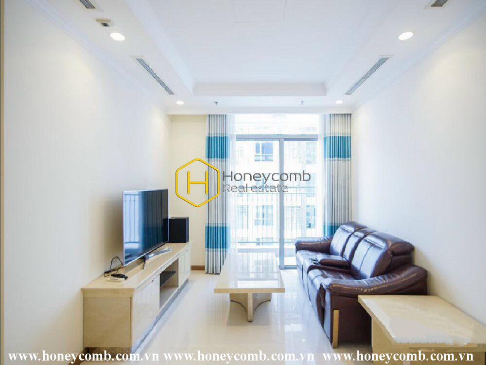 Sắc trắng trang nhã lan tỏa khắp căn hộ cao cấp của nhà Vinhomes Central Park