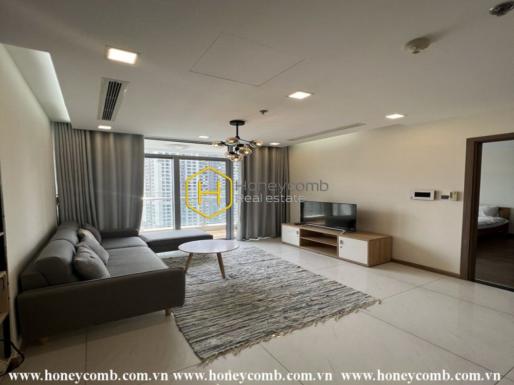 Thật là một thiết kế tuyệt vời của sự thanh tao! Căn hộ tinh tế cho thuê tại Vinhomes Central Park