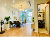 Feel the tranquil air in this cozy furnished apartment at Vinhome Central Park