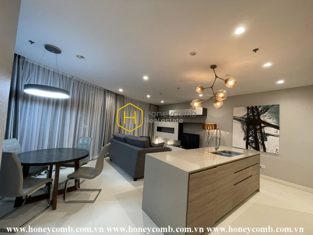 Căn hộ 2 phòng ngủ trang nhã và đầy đủ chức năng tại City Garden cho thuê