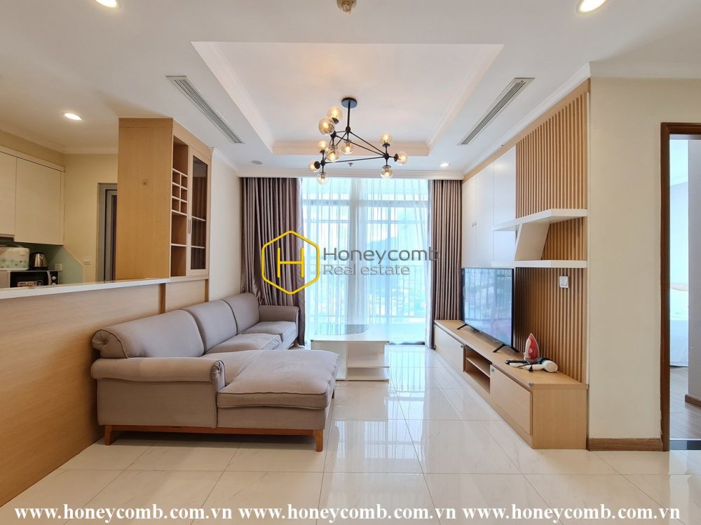 Phong cách hiện đại kết hợp với những gam màu tự nhiên trong căn hộ của Vinhomes Central Park