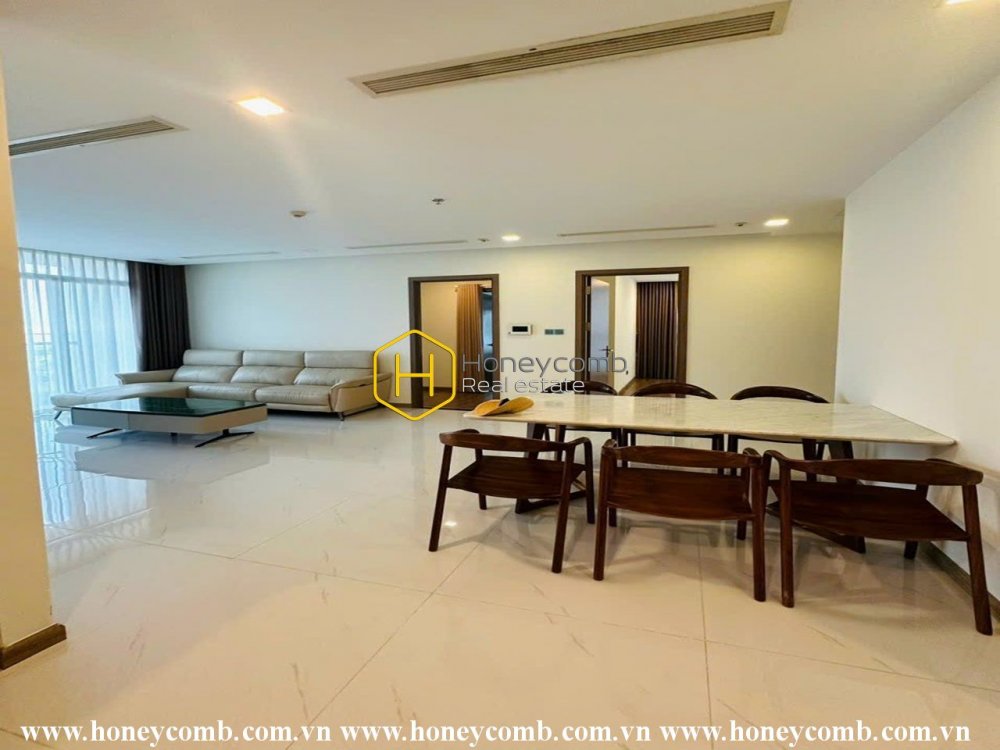 Elegant layout in this full-furnished apartment for rent in Vinhomes Central Park