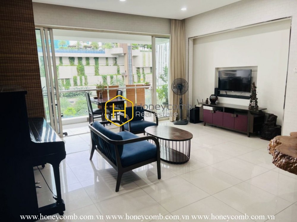 Căn hộ 2 phòng ngủ nội thất sang chảnh cho thuê tại Estella An Phu