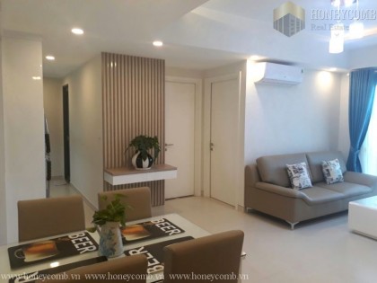 Two bedrooms apartment in Masteri Thao Dien for rent with closed kitchen