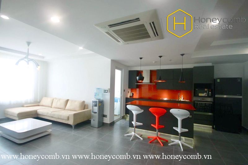 The colourful 3 bedroom-apartment with young design at Tropic Garden
