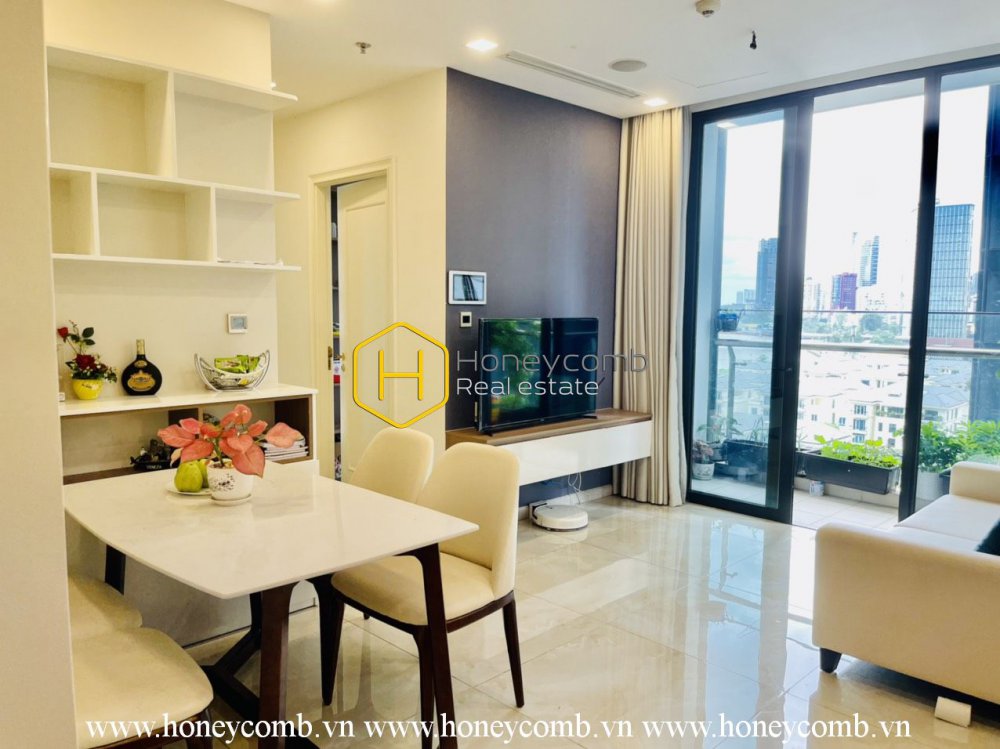 A multi-color apartment with unique décor in Vinhomes Golden River