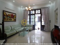 An oasis in the heart of Saigon: Rustic villa with full facilities for rent in District 2