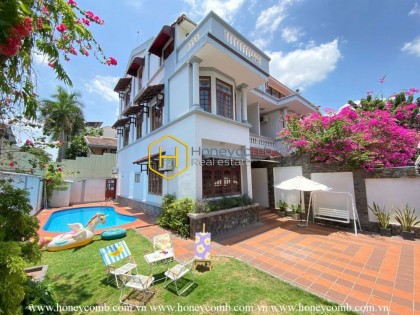 Warm tone villa with classical interiors and gorgeous space in District 2