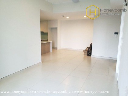 The unfurnished 3 bed-apartment is spacious and airy at Masteri Thao Dien