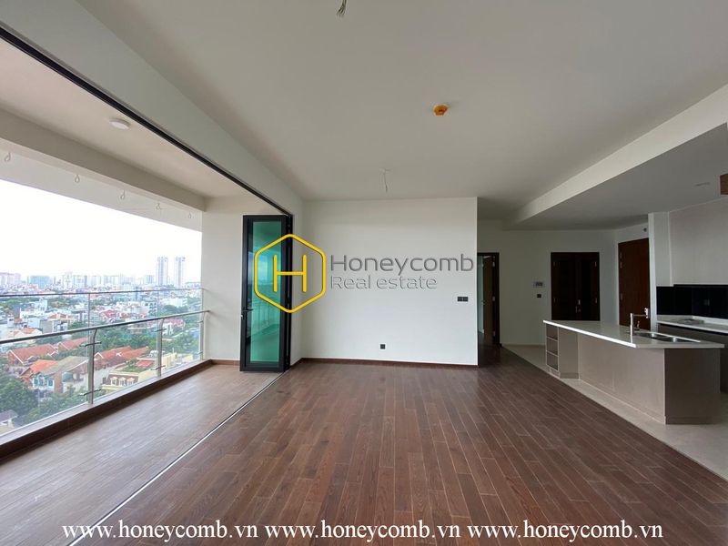 Căn hộ 3 phòng ngủ không nội thất ở D’EDGE đã sẵn sàng thiết kế theo phong cách riêng của bạn