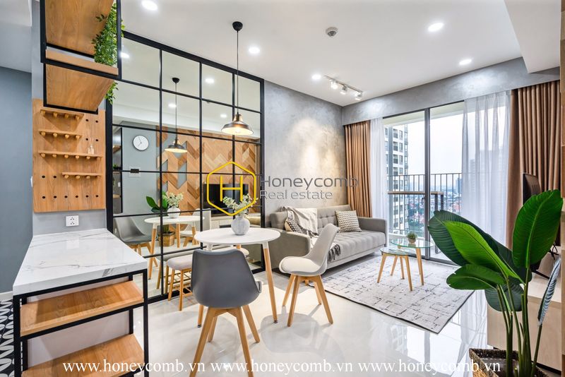 The 2 bed-apartment is supremely airy and close to the nature at Masteri An Phu