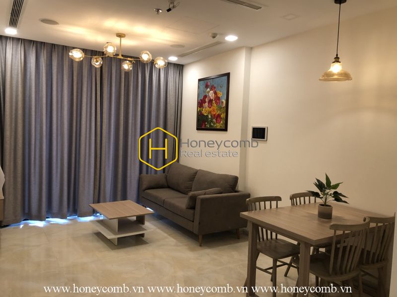 Feel the warmth in this simplified design apartment for rent in Vinhomes Golden River