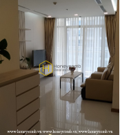 Beautiful rustic apartment with wooden interiors for rent in Vinhomes Central Park