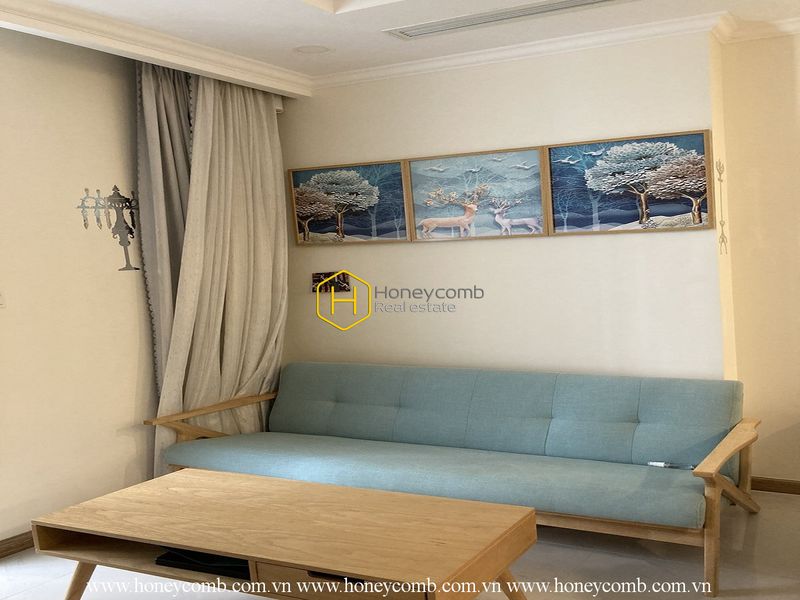 Căn hộ tối giản với tông màu trắng ở Vinhomes Central Park  cho thuê