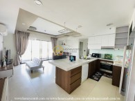 Một Masteri Thao Dien căn hộ được sơn màu xanh lam tạo nên một không gian vô tận