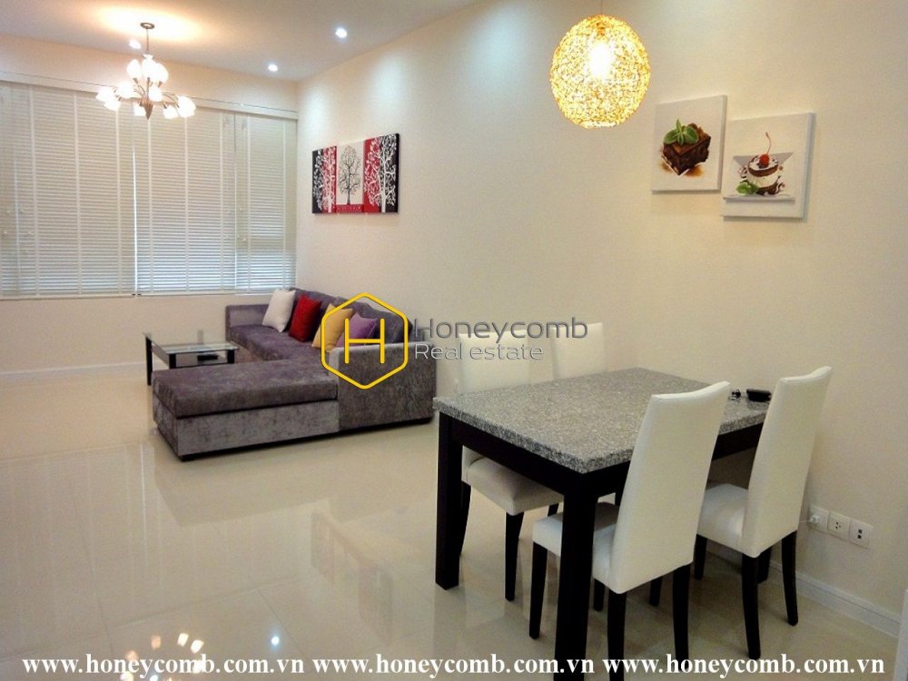 Beautiful apartment in Saigon Pearl with modern interiors influenced by urban design