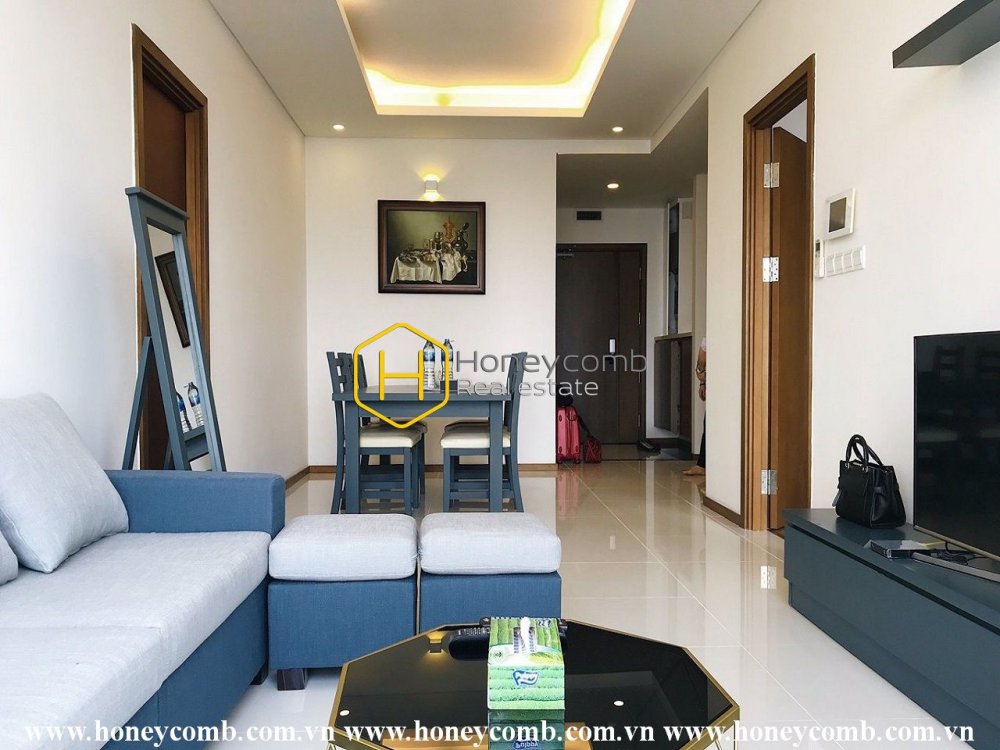 Không gian sống rộng rãi và thiết kế hài hòa trong căn hộ cho thuê ở Thảo Điền Pearl