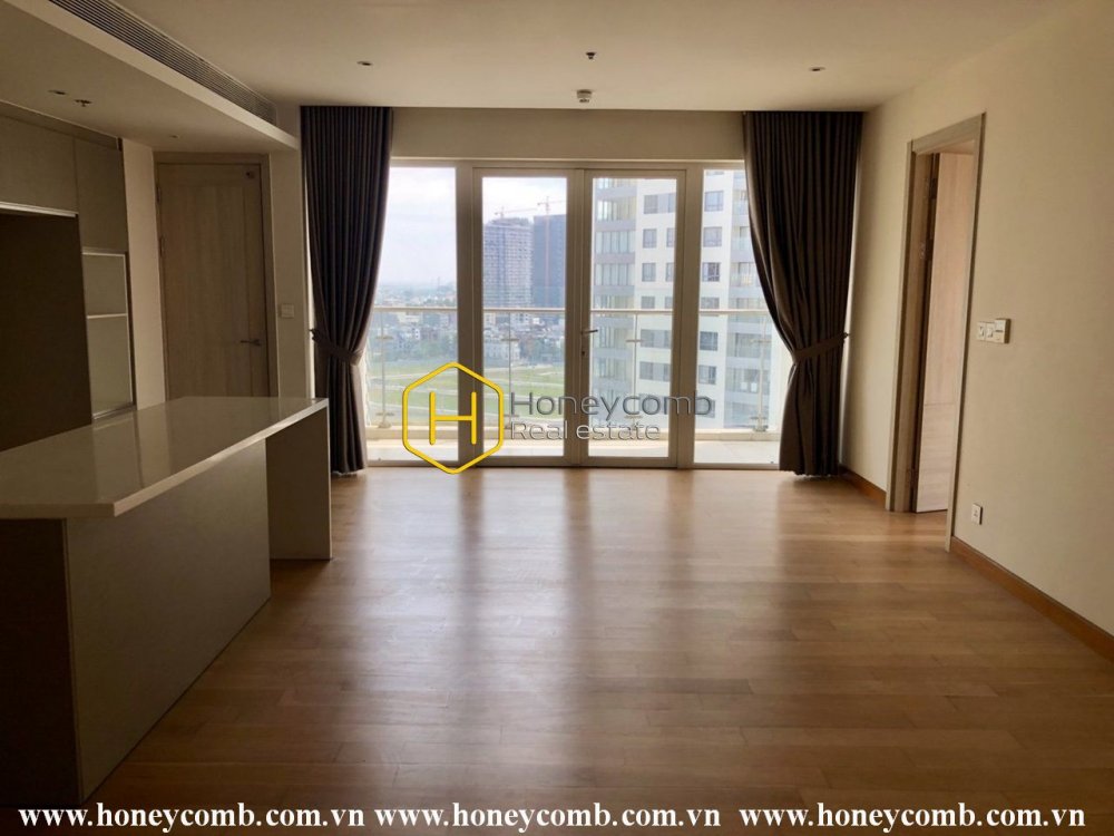 Thiết kế ngôi nhà của bạn với căn hộ không nội thất với tông màu ấm áp và khung cảnh ven sông thoáng đãng ở Diamond Island