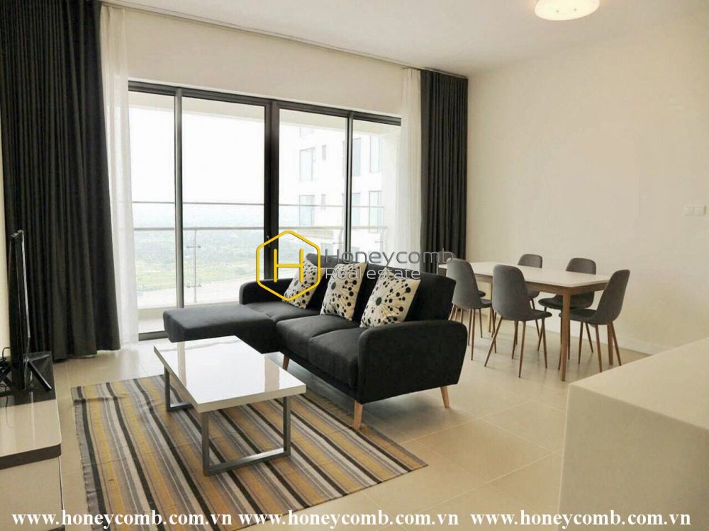 Charming warm fully-furnished Gateway Thao Dien apartment with spacious and airy living space