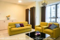 Wonderful two bedrooms apartment with modern furniture living room in Masteri Thao Dien for rent