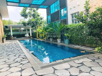 Villa Compound Thao Dien for rent with Warm-colored style