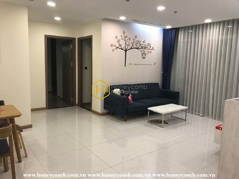 Harmonious colors and clear layout are the highlights of this Vinhomes Central Park apartment