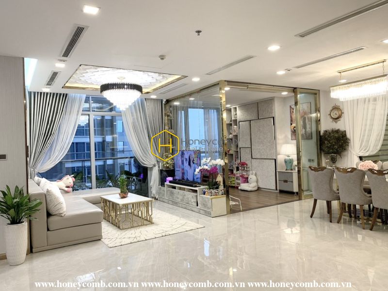 Màu sắc hài hòa và bố cục rõ ràng chính là điểm nhấn của căn hộ Vinhomes Central Park này