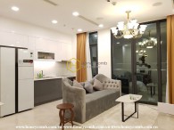 An apartment for rent with inspirationally dark and colourful decor in Vinhomes Golden River