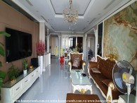 A deep tone and luxury interiors apartment in Vinhomes Central Park for rent