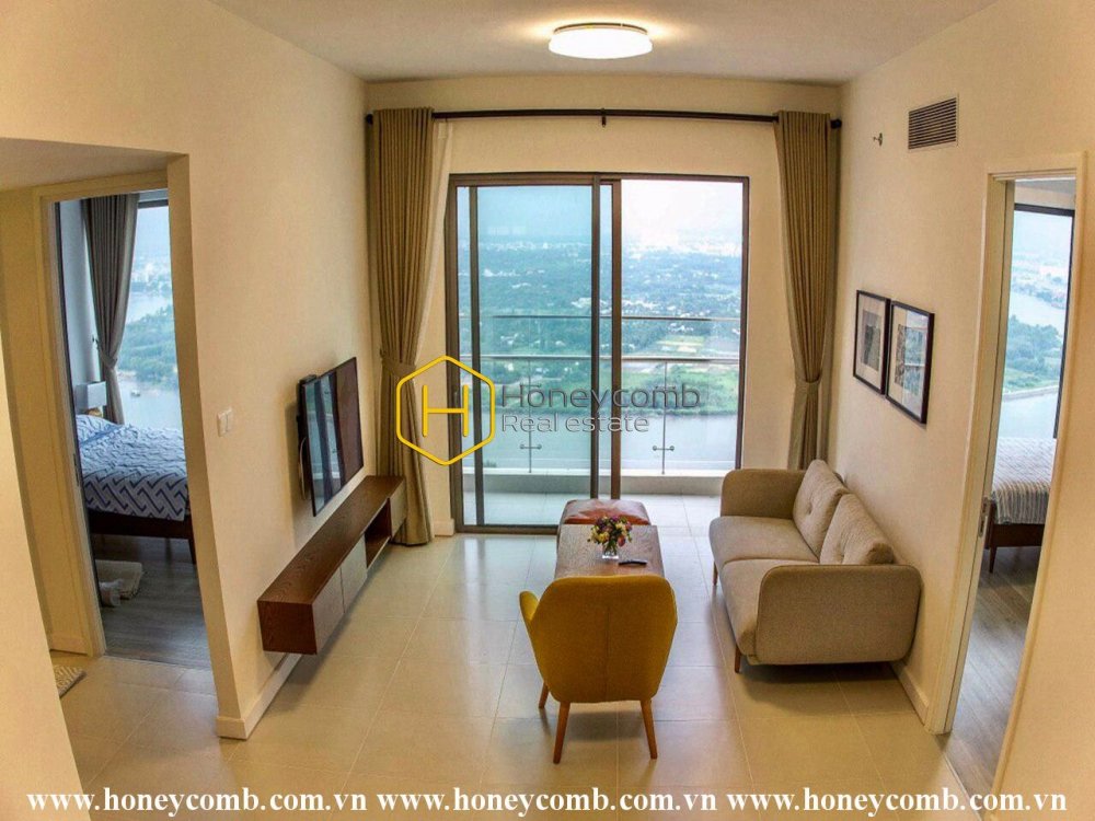 Căn hộ 2 phòng ngủ với thiêt kế màu sắc ấn tượng cho thuê tại Gateway Thảo Điền