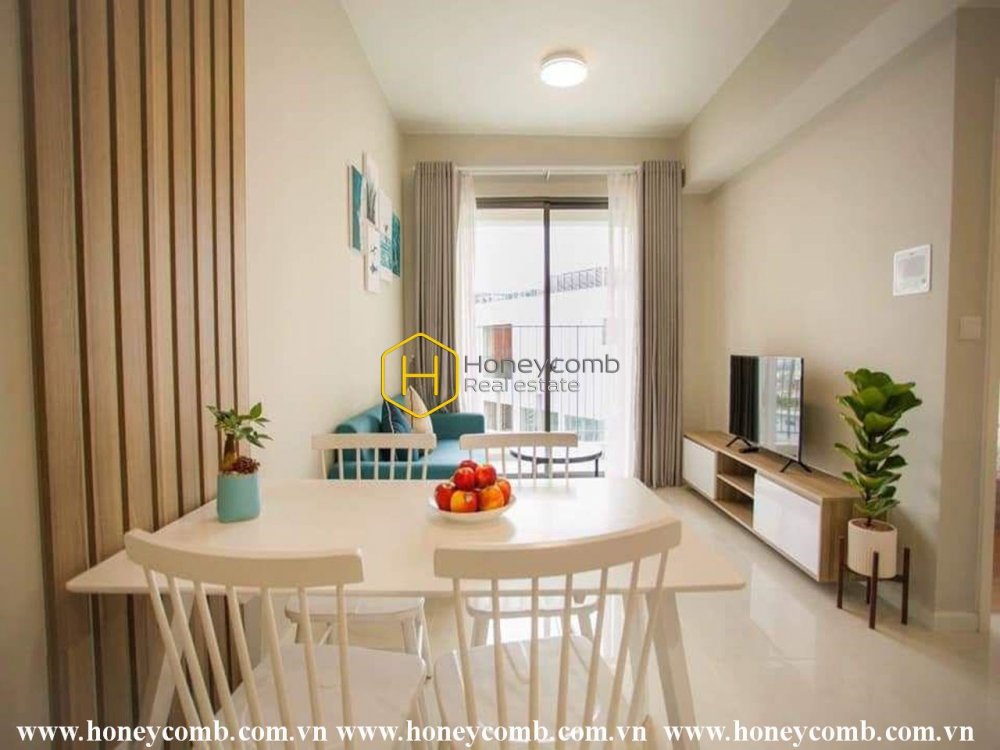 The 2 bedrooms with colour blocks is blended subtly in Masteri An Phu