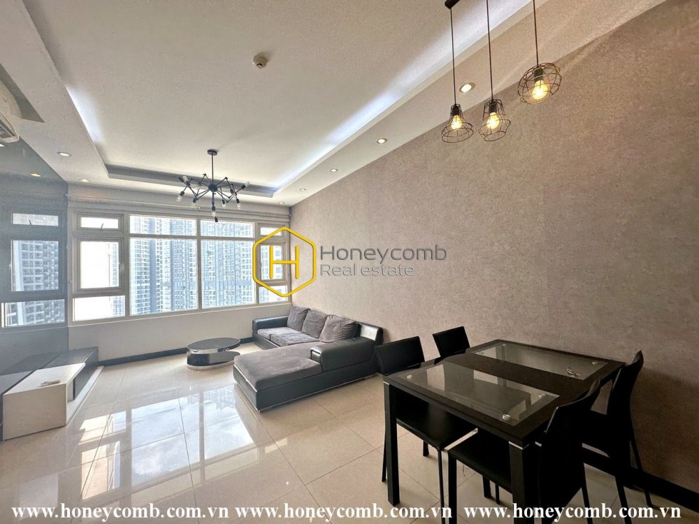 Cool & Classy interiors with white accents in Saigon Pearl apartment