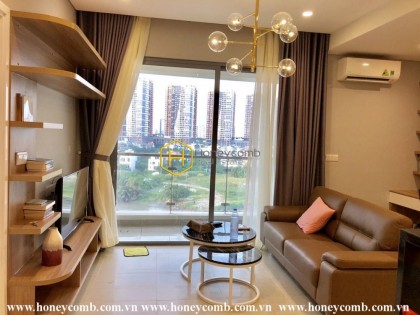Level up your life with modern apartment with wooden furniture in Diamond Island