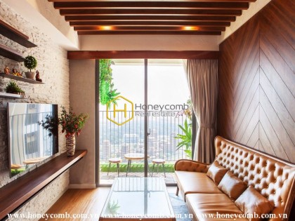 You will fall in love with this wooden furnished apartment at Masteri An Phu