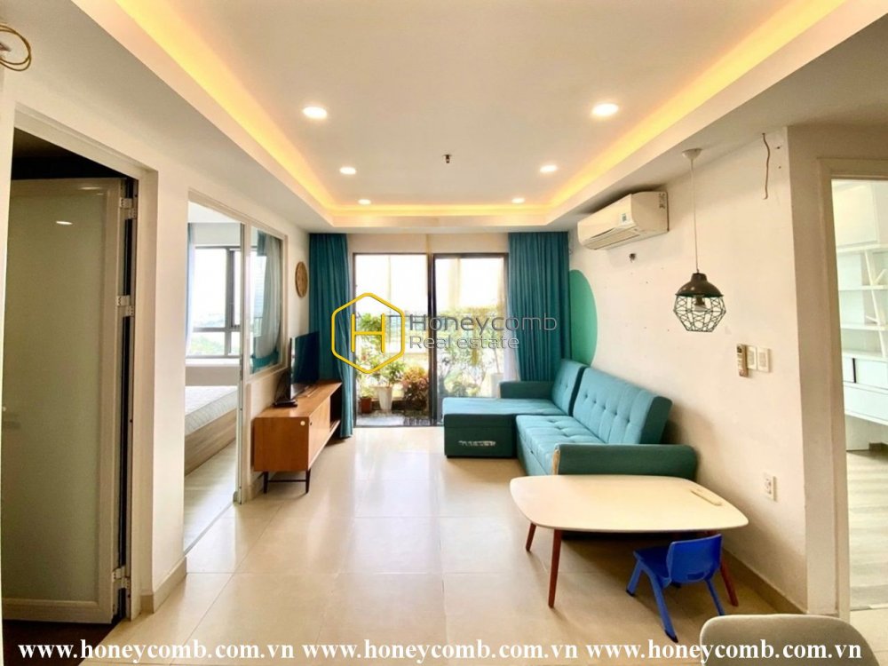 Căn hộ Masteri Thảo Điền với gam màu xanh và trắng ngọt ngào và mềm mại