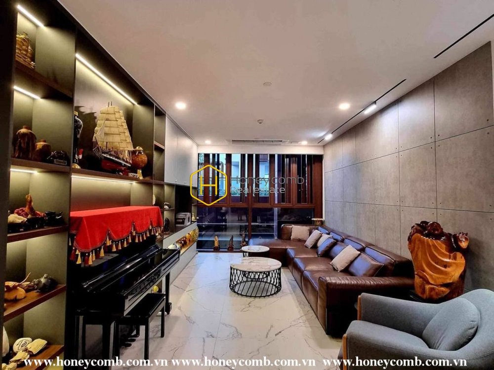 Indulge in a luxurious lifestyle within this opulent apartment at Metropole Thu Thiem