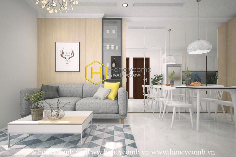 Căn hộ phong cách scandinavian tuyệt đẹp cho thuê tại Vinhomes Central Park