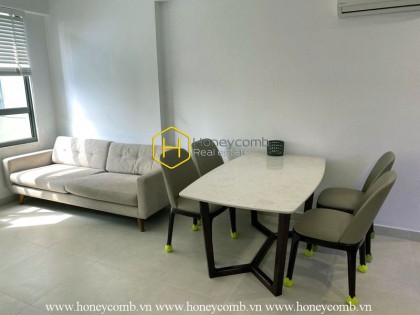 Looking in this 2 bedrooms-apartment with mid-century modern style in Masteri Thao Dien
