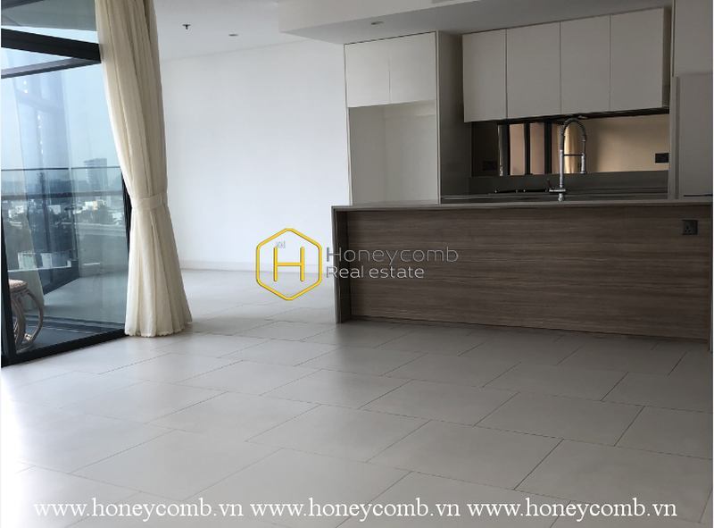 Căn hộ mộc mạc không nội thất ở City Garden hiện đang cho thuê