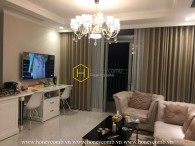 Cho thuê căn hộ Vinhomes Central Park sang trọng với các mảng tường được thiết kế nổi bật