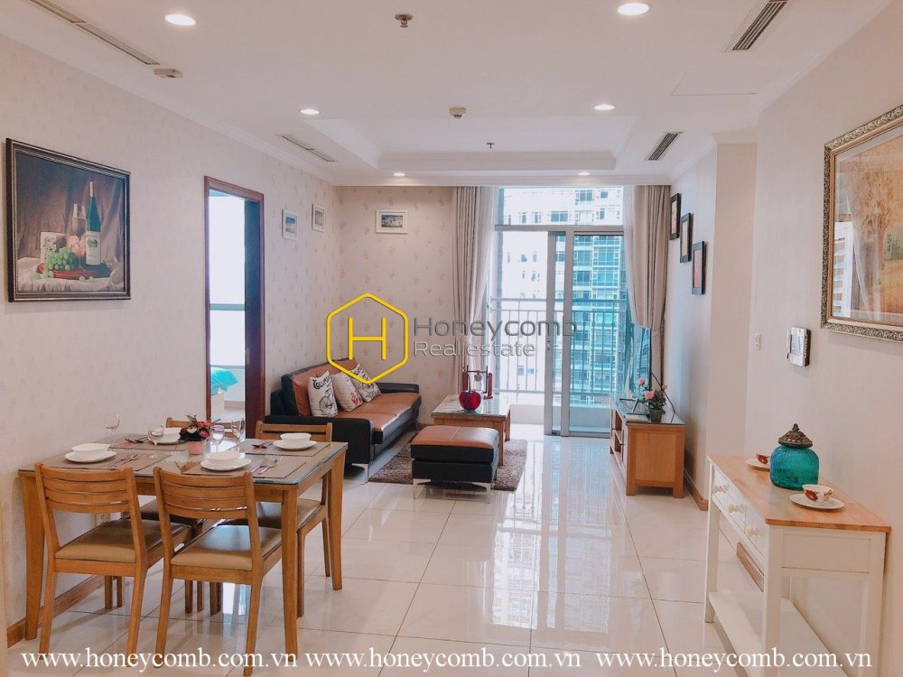 Căn hộ thiết kế đơn giản và thanh tao cho thuê tại Vinhomes Central Park