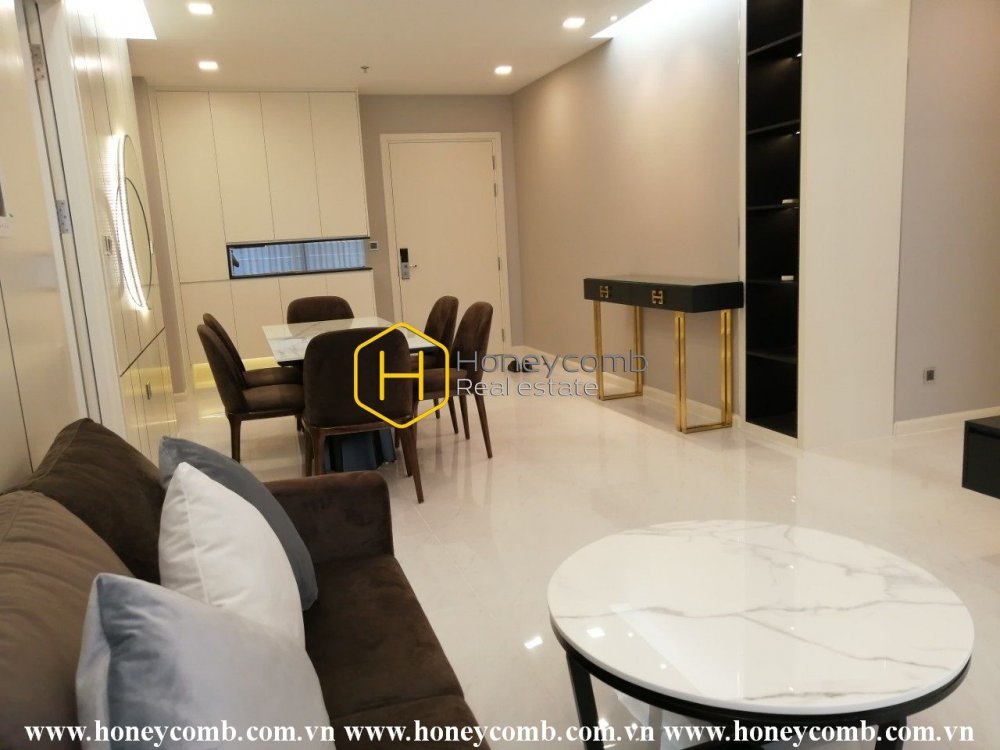 Căn hộ tuyệt đẹp ở Vinhomes Central Park với nội thất hiện đại lấy cảm ...